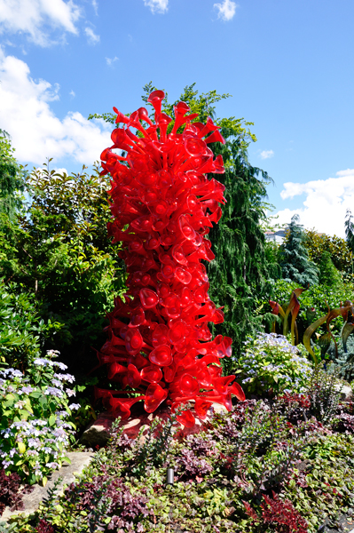 tall red sculpture